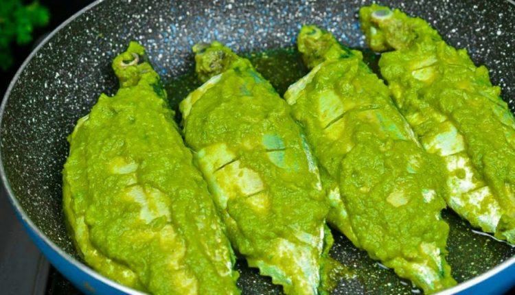 Green fish fry masala recipe