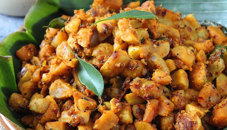 Easy Koorkka Mezhukkuperatti Recipe