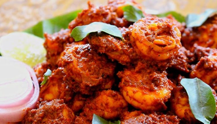 Manglore Style Prawns Ghee Roast Recipe